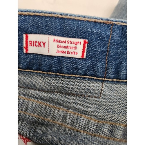 True Religion Herren Ricky Relaxed Straight Flap Jeans Gr. 32×33 Factory Distressed - Bild 8 von 14