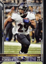 Justin Forsett 2015 Topps Football base card #41 Baltimore Ravens