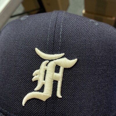 Fear of God Essentials Hat 59FIFTY Fitted New Era Cap Navy Size 7
