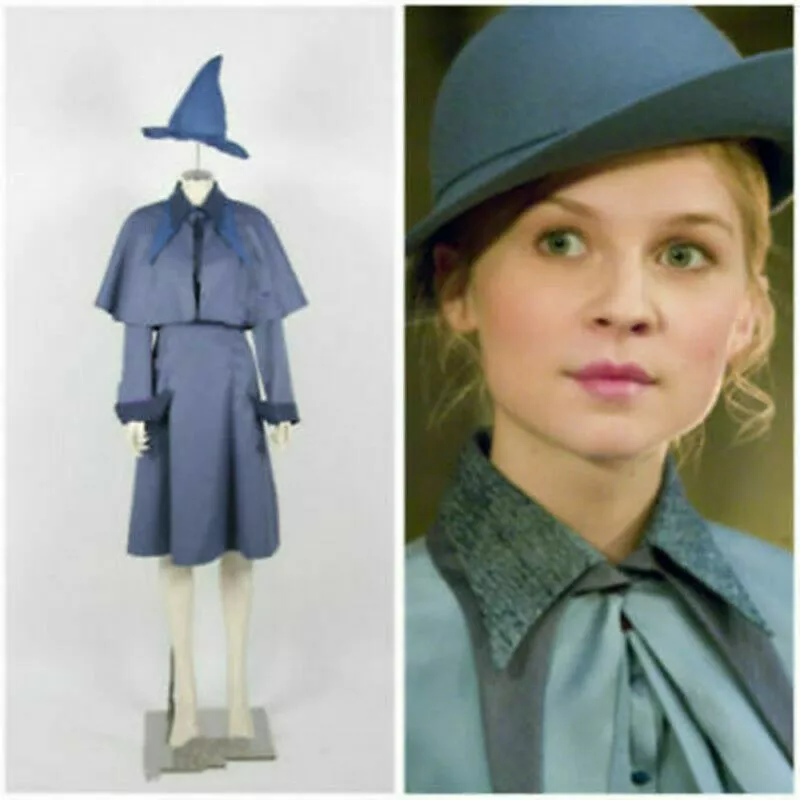 Harry Potter Fleur Delacour Cosplay Costume include hat Full set