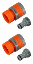 Green Thumb Poly Garden Hose Quick Disconnect Sets 12MQCGTDI - Pack of 2