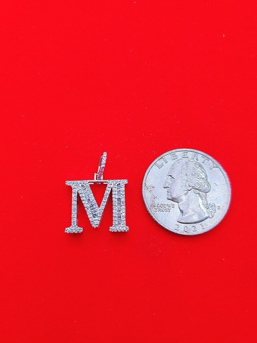 Natural Diamond 0.25ct Initial Pendant in 10K Yellow/White Gold - Picture 95 of 191