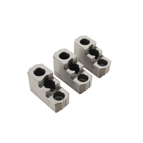8" Jaw Lathe Chuck Serrated Steel Hard 3Pcs Jaws Set 3 Holes 2 Step 1.5mm X 60° - Picture 9 of 16