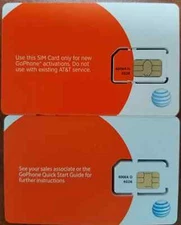 NEW AT&T PREPAID/POSTPAID  SIM CARD. SKU 6006a Unactivated