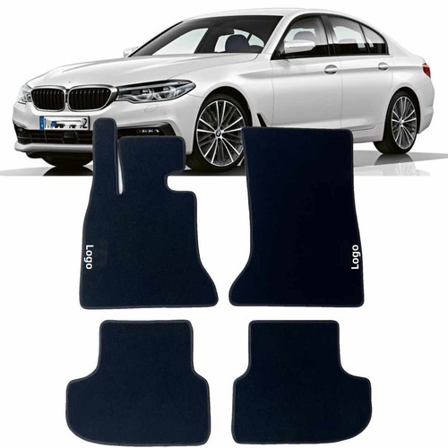 For BMW 5-Series 2011-2024 Car Floor Mats Flat Mat Auto All Series Black Carpet - Imagen 1 de 30