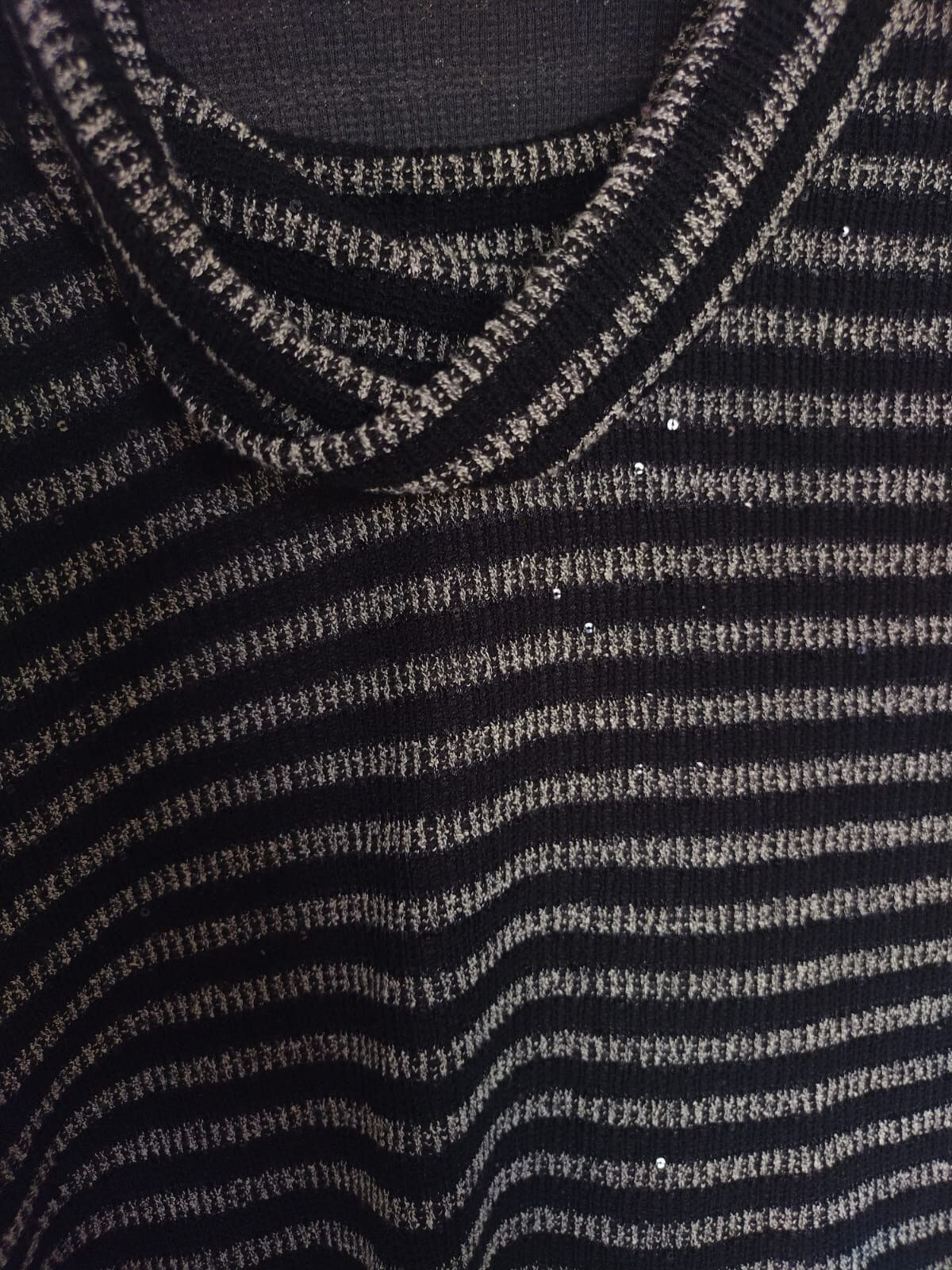 Ruby Rd ​​Striped Sequin Long Sleeve Turtleneck B… - image 3