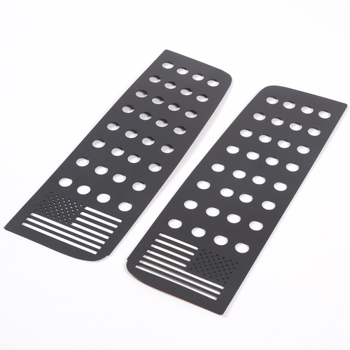 Black Alloy Rear Window Triangular Glass Cover For Hummer H3 2005-2009 2PCS - Picture 17 of 18