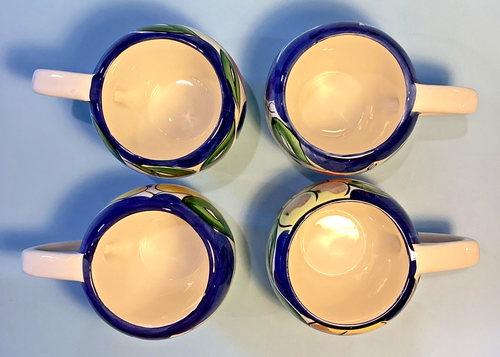 TUTTI FRUTTI SET TABLETOPS UNLIMITED HDPTD. 4 MUGS, CREAMER, COVERED SUGAR BOWL - Picture 6 of 17