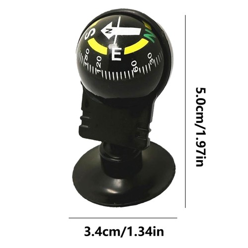 2pcs Car Compass Automotive Compass Ball Adjustable Dashboard Mounted for Hiking - Picture 2 of 10