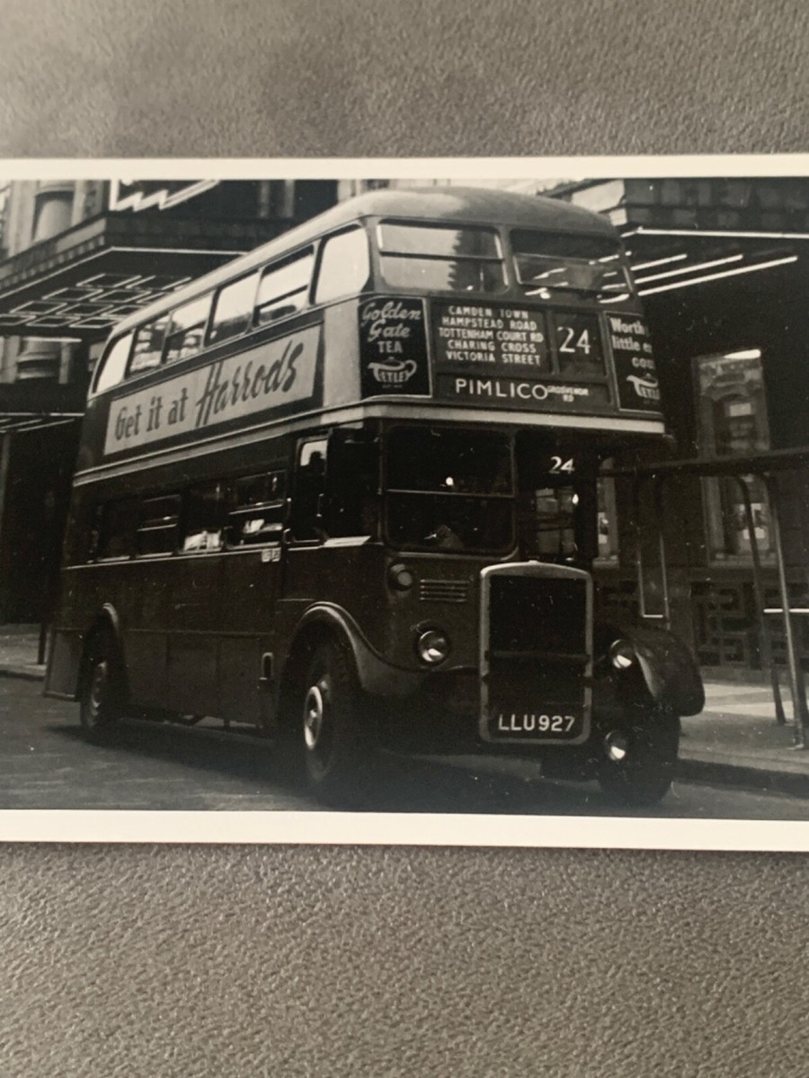 PHOTO BUS / COACH MEMORABILIA B/W ,24 , LLU 927, Pimlico 1952 | eBay UK