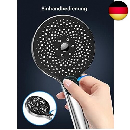 KEEPIFY Wasserspar Duschkopf Regendusche, Silber Economy Handbrause Hochdruck - Bild 6 von 6