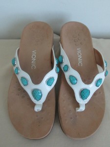 turquoise vionic sandals