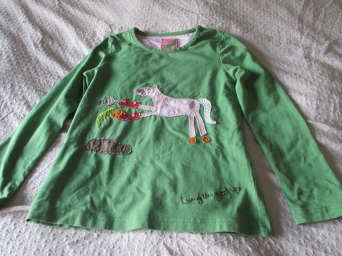 T-Shirt Joules Langarm Applikation Artwork Alter 7 grün. (Living The Good Life)