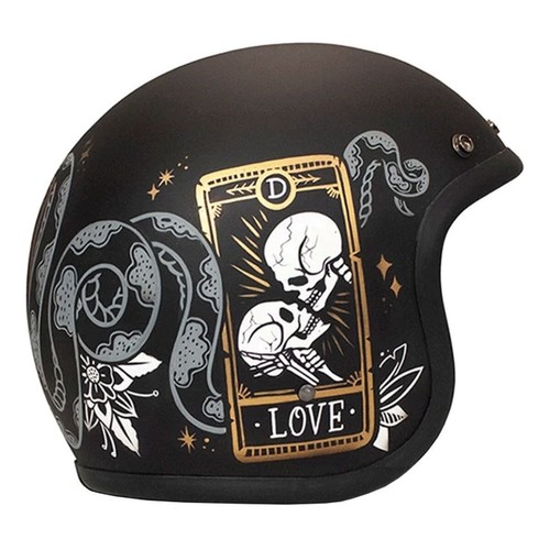 DMD Jet Retro Low Profile Open Face Motorcycle Helmet - All Colours - Picture 5 of 154