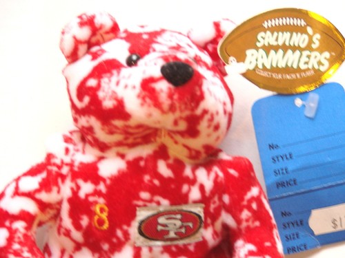 STEVE YOUNG San Francisco #8 49ers Salvino's Bammers Bear Super Bowl Series XXIX - Picture 3 of 5