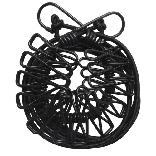 Portable Travel Camping ClothesWashing Clothes Line Rope with 12 Peg Clips - Picture 14 of 14