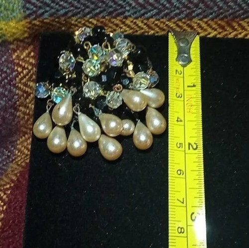Precioso broche vintage Gesch tono dorado y brillantes (broche) J41gryd* - Imagen 6 de 7