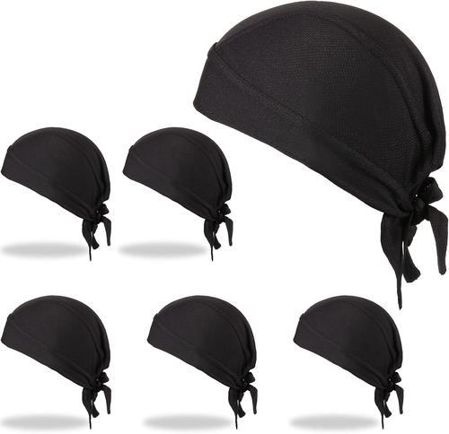 6 Pieces Do Rags Beanie Durags Skull Cap Motorcycle Head Wrap Bandana