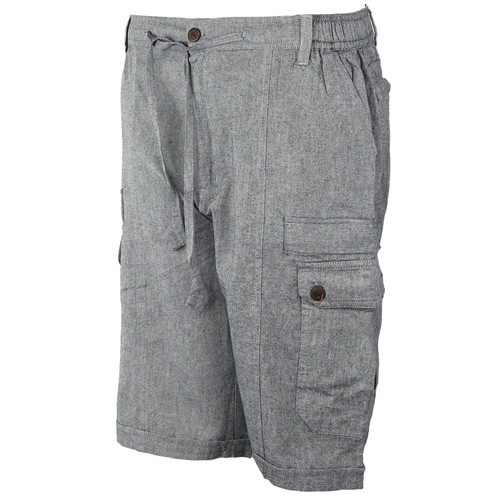 Shorts Bermudas Cargo Casual Chino grau meliert - Picture 2 of 33