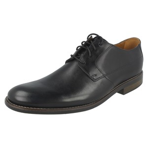De Cordones Ajuste Negros Piel Becken Con Zapatos Clarks Hombre G Liso tqwP0Txf