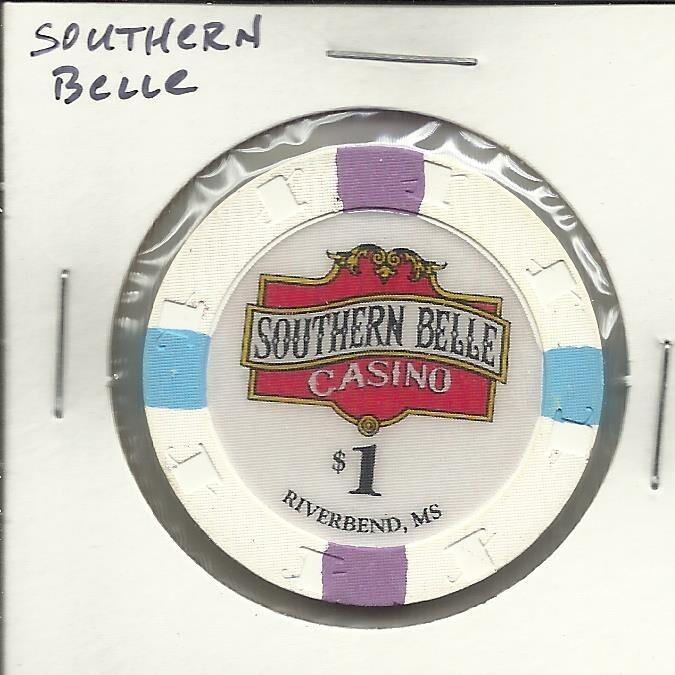 obs  $1  SOUTHERN BELLE CASINO CHIP- RIVERBEND, MS