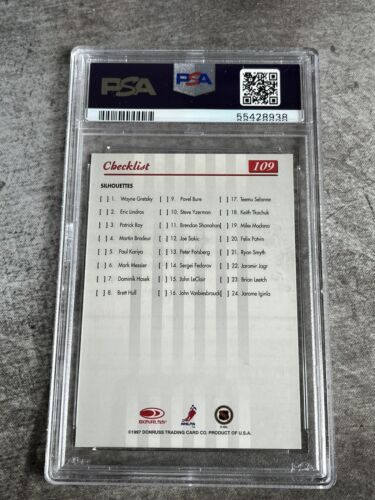 Donruss Studio Gold Press Proof 1997-98/250 Wayne Gretzky #1 Salón de la fama PSA 6 EX-MT - Imagen 3 de 3