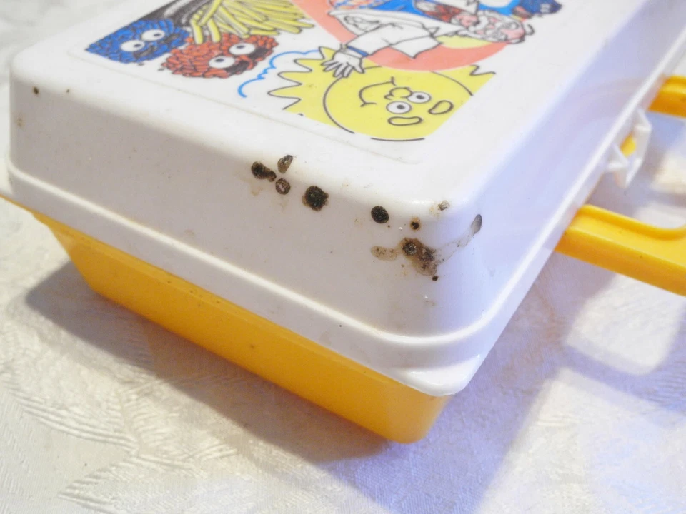 Caja de almuerzo Happy Meal vintage amarilla Mcdonald's 1987 estuche para lápices útiles escolares Foto 3 de 4