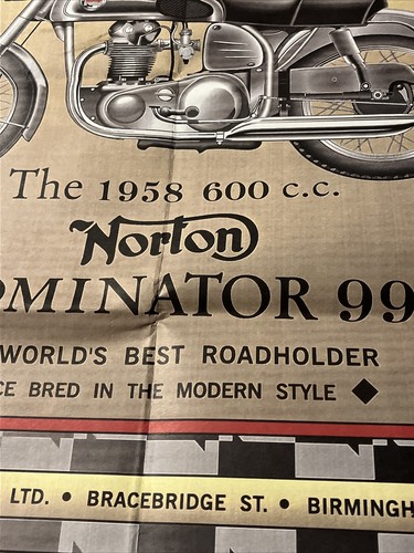 Póster de colección Norton Dominator 99 1958 600 en Domi Racer Order Form-Motocicleta Arte - Imagen 4 de 21