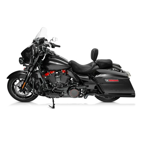 Black Driver Passenger Seat &Rider Pad Fit For Harley Touring Road Glide 2009-Up - Picture 10 of 10