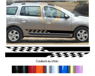 2 X UNTERBODENSTREIFEN FÜR DACIA LOGAN MCV AUFKLEBER STICKER BD435N-39