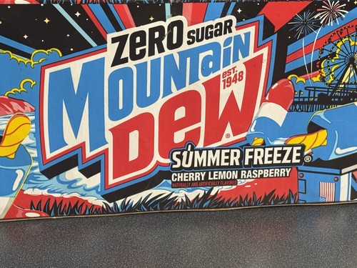 MOUNTAIN DEW SUMMER FREEZE ZERO SUGAR Soda 12 Pack of 12 oz Cans RARE BRAND NEW - Picture 3 of 3