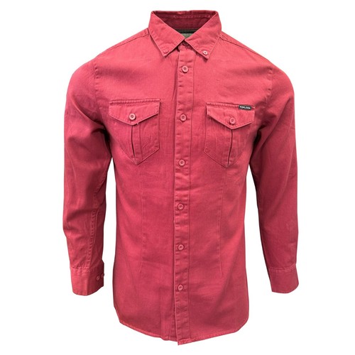 Men's Shirt 100% Cotton Long Sleeve Button Up Plain Business Smart Casual Tops - Picture 19 of 27