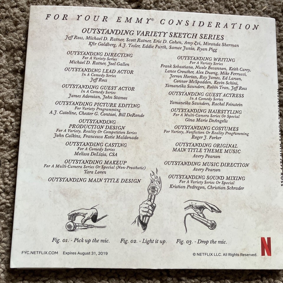 Historical Roasts With Jeff Ross 4 Episodes (DVD, 2019, FYC Promo