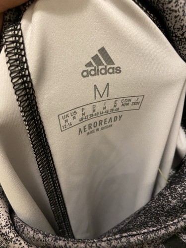 Adidas Mujer 3 Rayas Apretado Aeroready 7/8 Leggings Color Gris Negro Talla M Nuevo con Etiquetas - Imagen 9 de 12