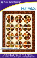 Harvest, A Strip Pattern for 2 1/2" Strips by Cozy Quilt Designs CQD01034