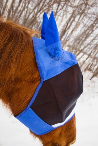 Horse Fly Mask 5 Colors Stretchable Ears Air flow Bugs Insects Mosquitoes Lycra - Picture 7 of 9