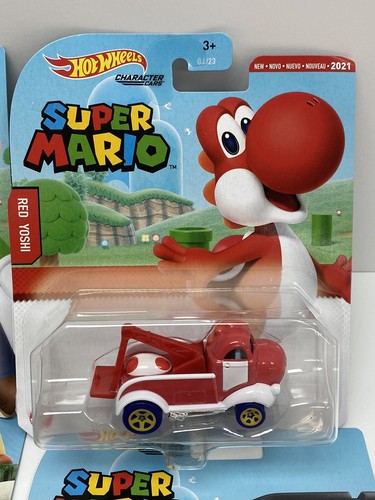 Hot Wheels Super Mario Character Cars Complete Set of 6 With NEW Red Yoshi - Picture 5 of 8