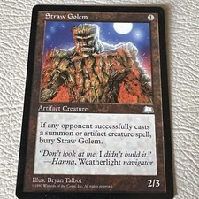 Straw Golem Magic The Gathering Weatherlight