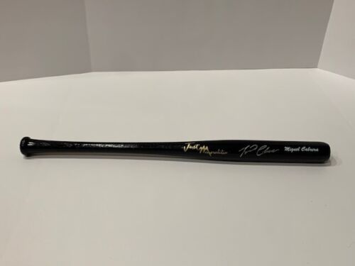 Mini Bate Autografiado Miguel Cabrera Tigres de Detroit Just Minors LE 23/50 Novato - Imagen 2 de 3
