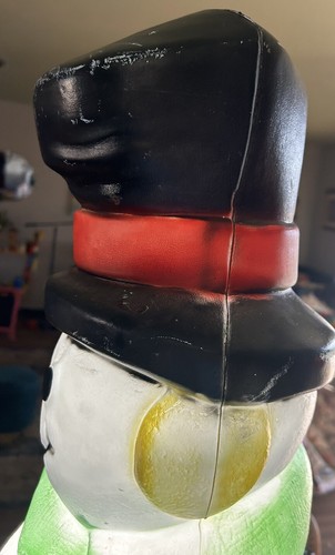 Vintage Empire 40" Frosty the Snowman NO NOSE Lighted Christmas Blow Mold - Picture 8 of 14