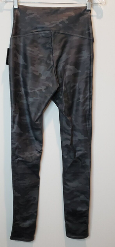 DG2 Diane Gilman Small Tall Grey Camo Slimming Tummy Control Coated Leggings - Picture 3 of 5