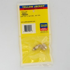 Yellow Jacket 19221 5/16" Quick Coupler 90 X 1/4" M. Flare