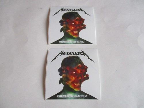 METALLICA Hardwired To Self Destruct Stickers 4"X4" 2016 Promo Only Set Of 2 NEW - Picture 2 of 3