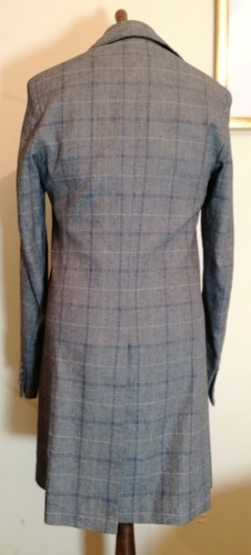Holland Esquire Windowpane Hand Customised Double Breasted Peacoat uk 40 - Picture 3 of 8