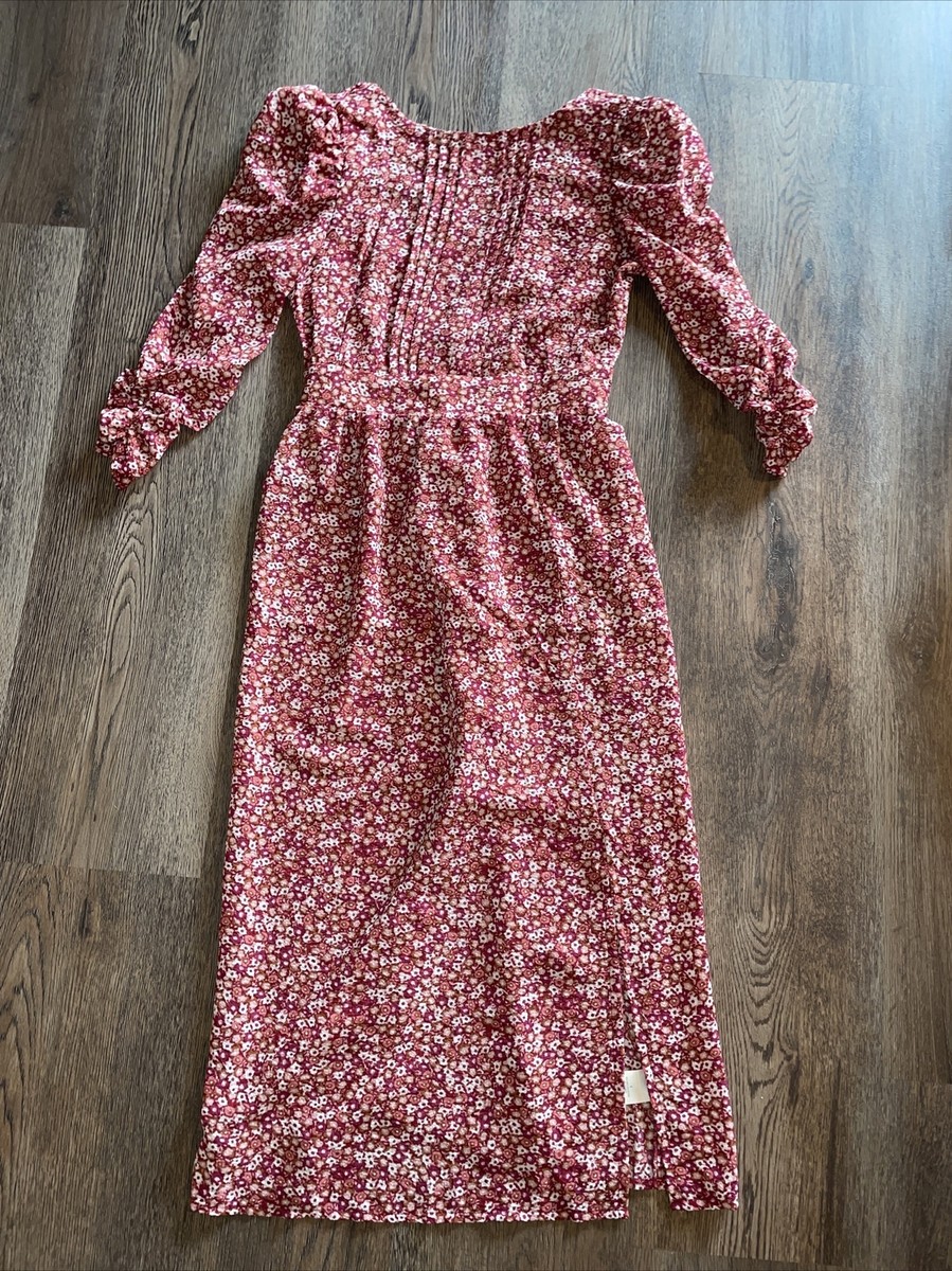 blue rain dress Size Small Color Pink red Buttons On Back Open Back eBay
