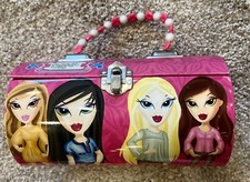 Bratz Beaded Tin Tote Purse Case  Vintage -NEW Condition