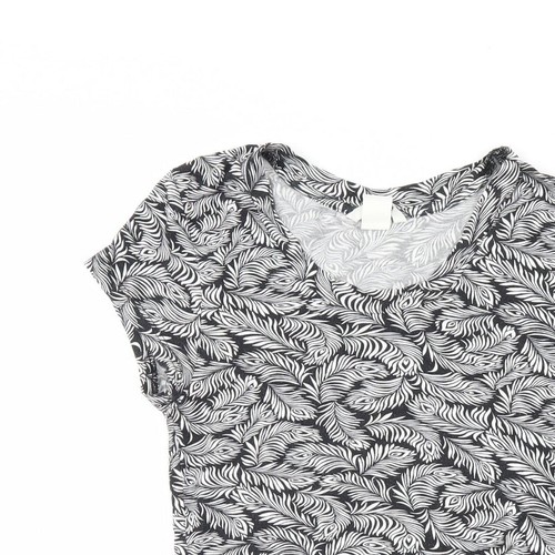 H&M Womens Black Fair Isle Viscose Blend Basic Tank Size XS Round Neck - Picture 5 of 12
