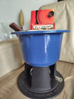Le Creuset Compact  Fondue Set Blue Cast Iron No Box USED