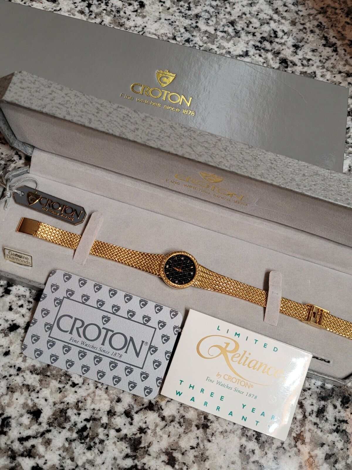 Ladies CROTON service Ltd Reliance Diamond Rope Bracelet Max 80% OFF Gold Dress Tone