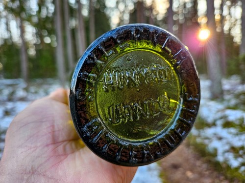 WWI ORIGINAL HUNYADI JANOS SAXLEHNERS BITTERQUELLE BOTTLE from CHRISTMAS BATTLES - Picture 7 of 15